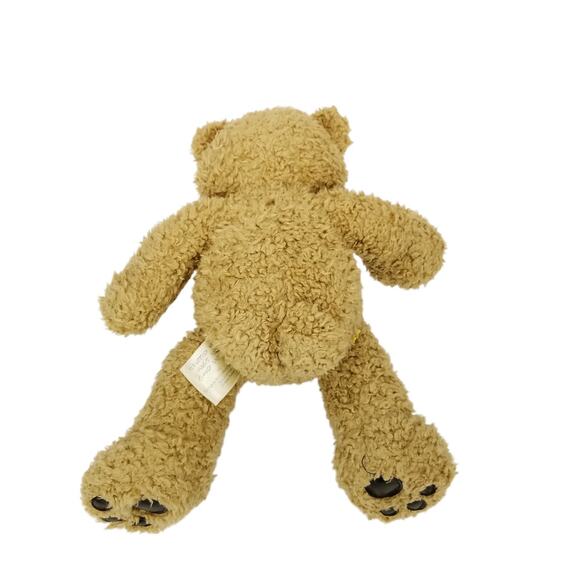 Build A Bear BAB Tan Curly Bear Plush Stuffed Animal Toy Faux Leather Paws Vtg - Picture 2 of 8